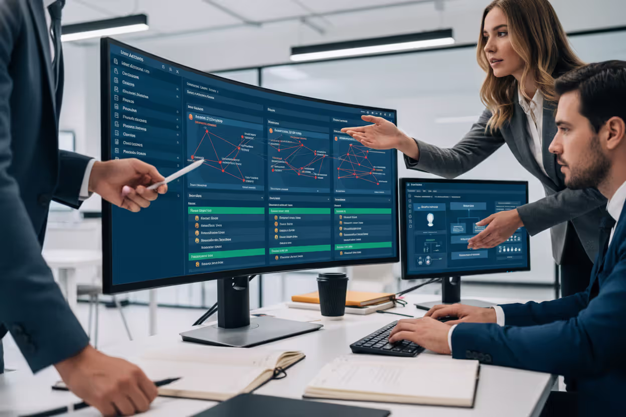 Security team auditing user accounts roles and permissions