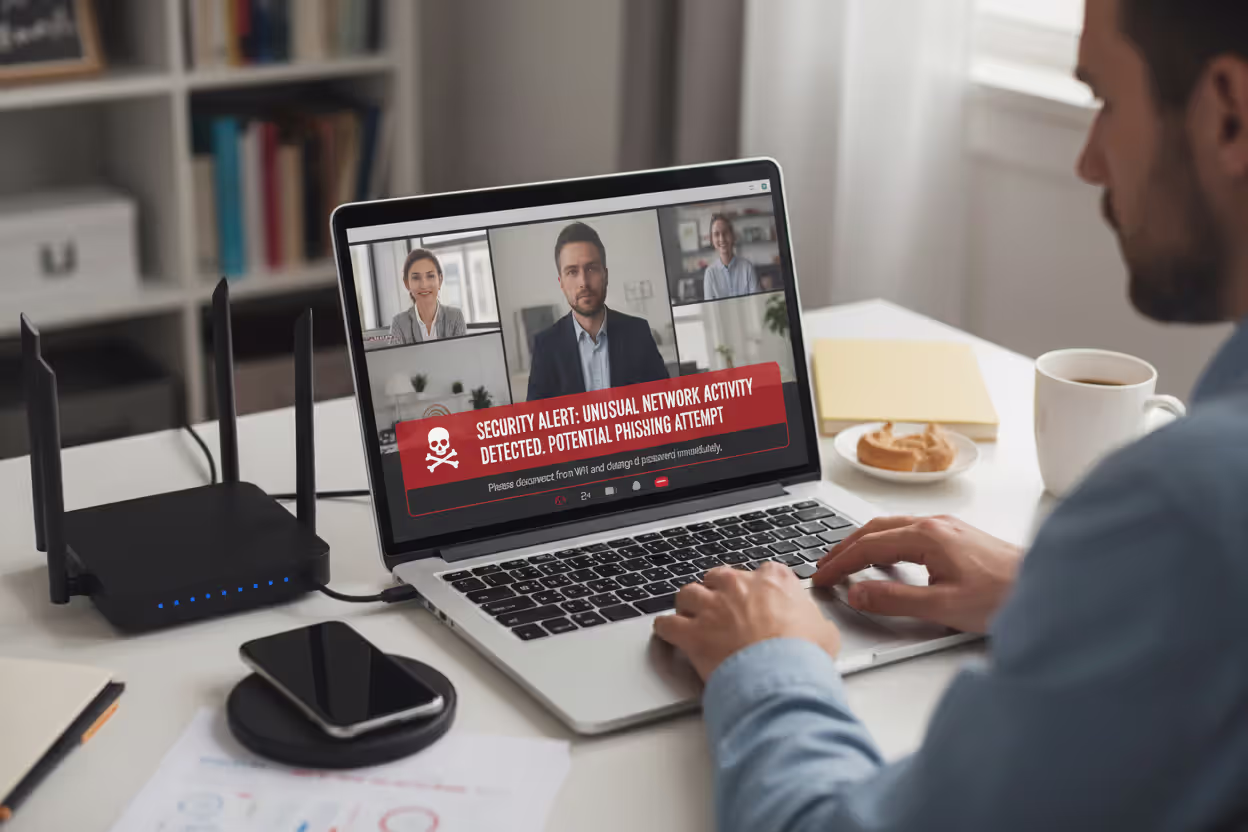 Remote employee facing cybersecurity risks while working from home