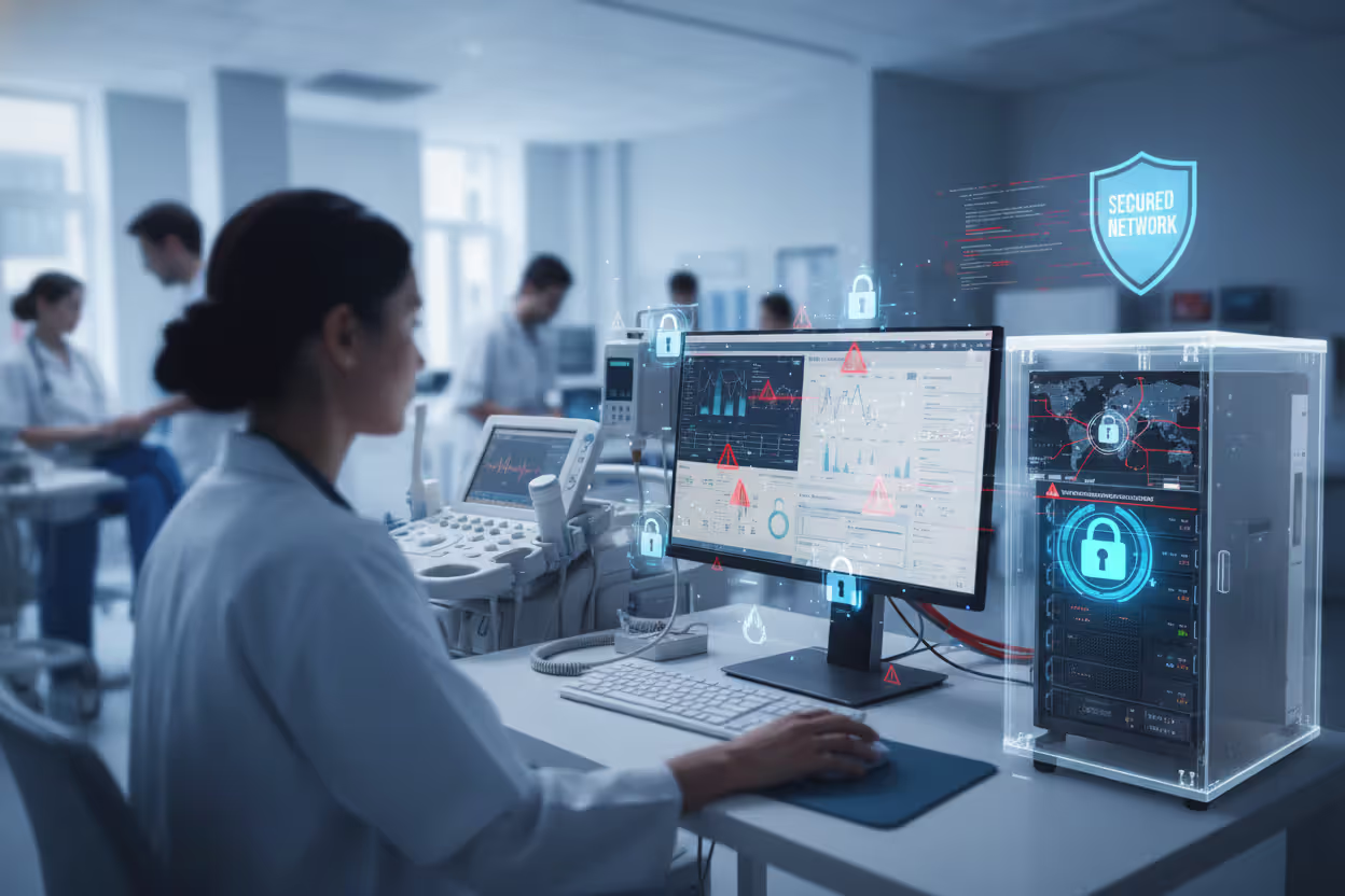 Healthcare cybersecurity risk assessment in a hospital environment