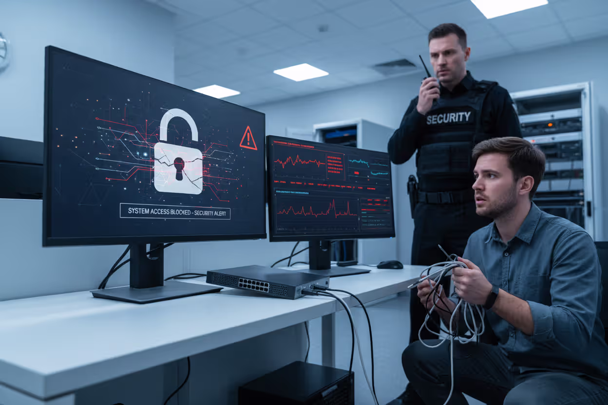 Ransomware incident affecting a business or healthcare system